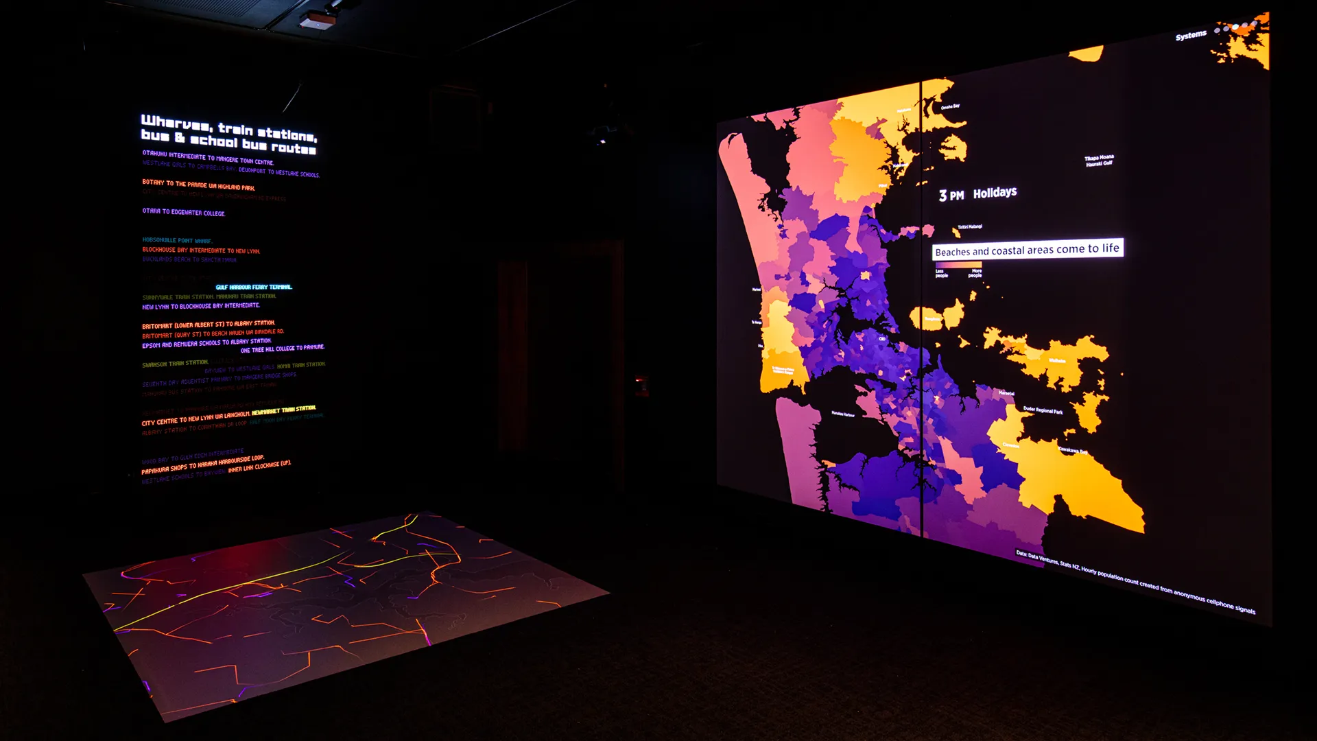 Living City immersive installation wall projection